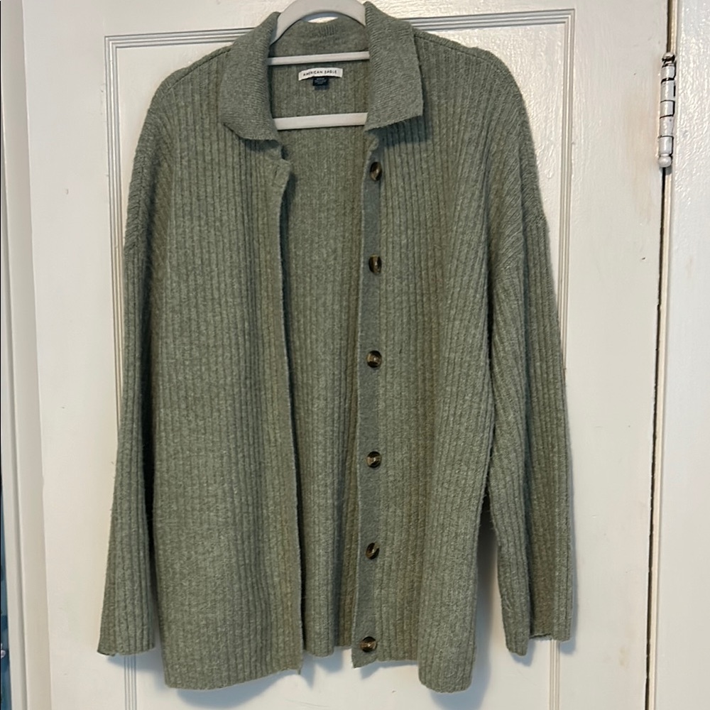 American Eagle Green Cardigan